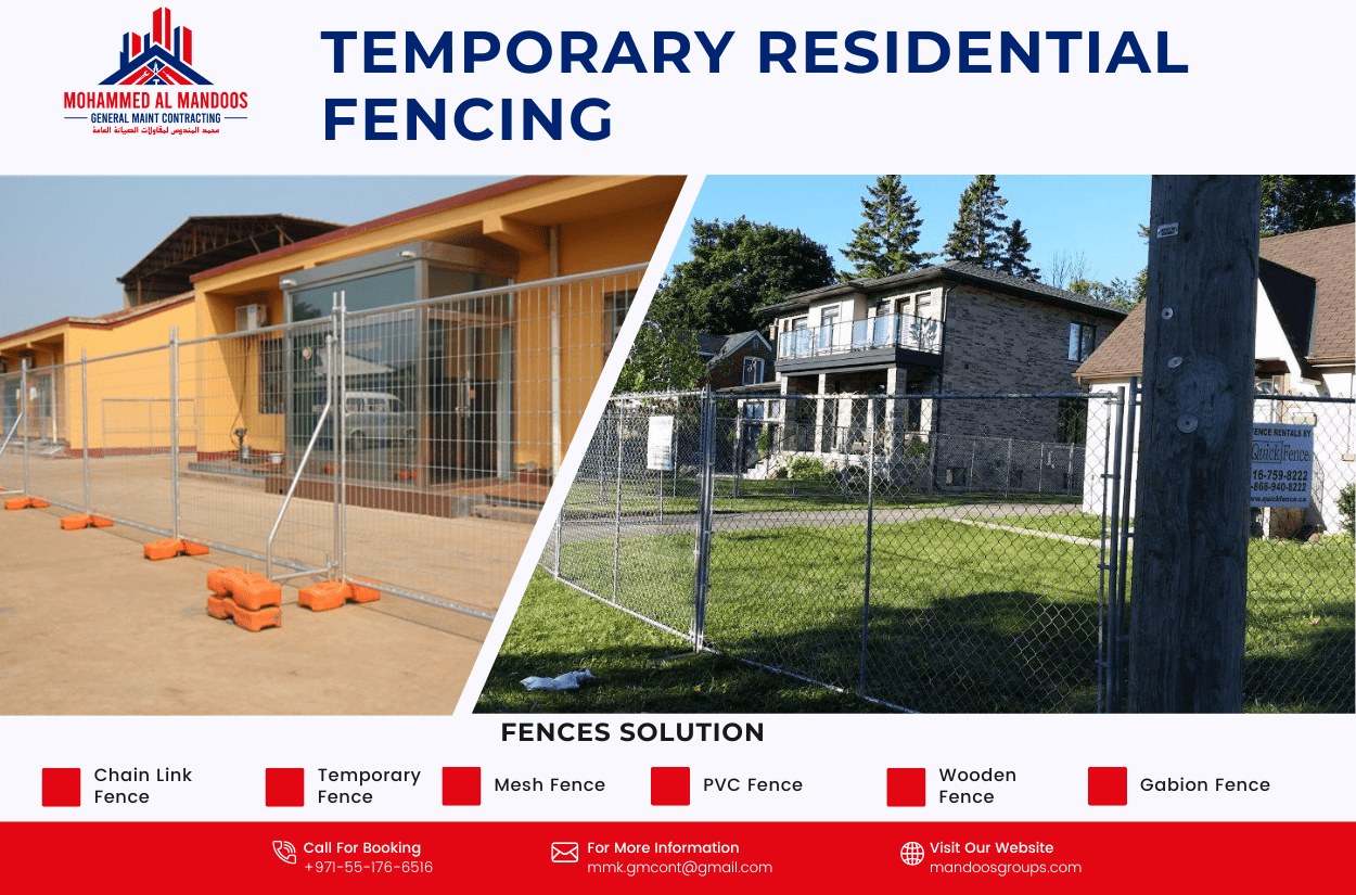 temporary residential fencing