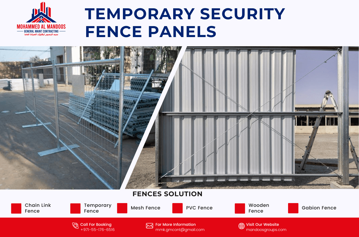 temporary security fence panels