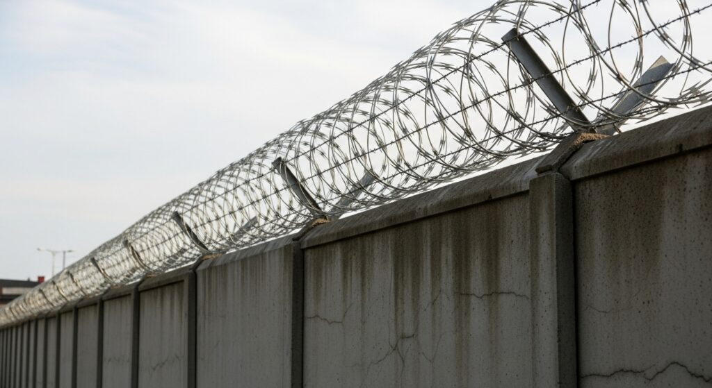 razor wire fence