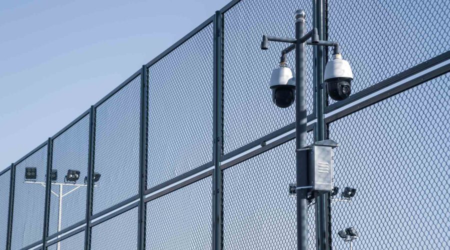 Airport security fence