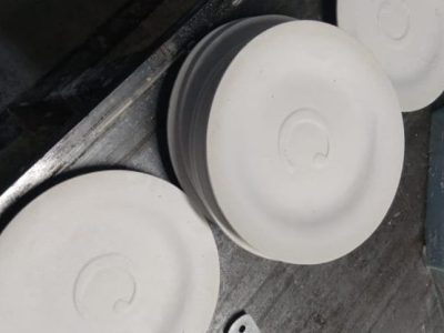 gypsum wall partition , smashing plates